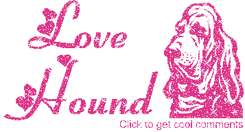 Click to get the codes for this image. Love Hound Pink Glitter Text, Love and Romance, Animals  Dogs Free Image, Glitter Graphic, Greeting or Meme for Facebook, Twitter or any forum or blog.
