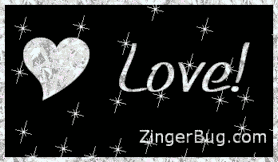 Click to get the codes for this image. Love Silver Stars Glitter Text, Love and Romance, Hearts Free Image, Glitter Graphic, Greeting or Meme for Facebook, Twitter or any blog.