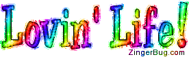 Click to get the codes for this image. Lovin Life Rainbow Glitter Text, Lovin Life Free Image, Glitter Graphic, Greeting or Meme for Facebook, Twitter or any forum or blog.
