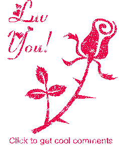 Click to get the codes for this image. Luv You Red Rose, Flowers, Love and Romance Free Image, Glitter Graphic, Greeting or Meme for Facebook, Twitter or any blog.