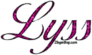 Click to get the codes for this image. Lyss Pink Glitter Name, Girl Names Free Image Glitter Graphic for Facebook, Twitter or any blog.