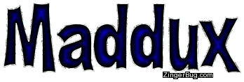 Click to get the codes for this image. Maddux Blue Glitter Name, Guy Names Free Image Glitter Graphic for Facebook, Twitter or any blog.