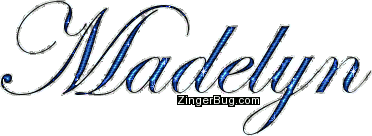 Click to get the codes for this image. Madelyn Blue Glitter Name, Girl Names Free Image Glitter Graphic for Facebook, Twitter or any blog.