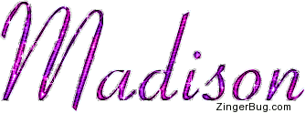 Click to get the codes for this image. Madison Pink Glitter Name Text, Girl Names Free Image Glitter Graphic for Facebook, Twitter or any blog.