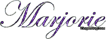 Click to get the codes for this image. Marjorie Purple Glitter Name, Girl Names Free Image Glitter Graphic for Facebook, Twitter or any blog.