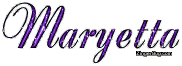 Click to get the codes for this image. Maryetta Purple Glitter Name, Girl Names Free Image Glitter Graphic for Facebook, Twitter or any blog.
