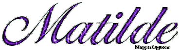Click to get the codes for this image. Matilde Purple Glitter Name, Girl Names Free Image Glitter Graphic for Facebook, Twitter or any blog.