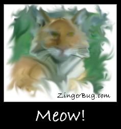 Click to get the codes for this image. Meow Artsy Cat, Animals  Cats Free Image, Glitter Graphic, Greeting or Meme for Facebook, Twitter or any forum or blog.
