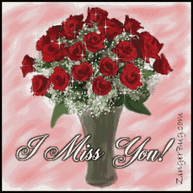 Click to get the codes for this image. Miss You Roses Glitter Graphic, I Miss You, Flowers Free Image, Glitter Graphic, Greeting or Meme for Facebook, Twitter or any blog.
