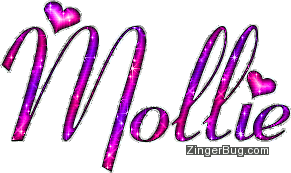 Mollie Pink And Purple Glitter Name Glitter Graphic, Greeting, Comment ...