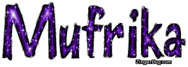 Click to get the codes for this image. Mufrika Glitter Name Purple, Girl Names Free Image Glitter Graphic for Facebook, Twitter or any blog.