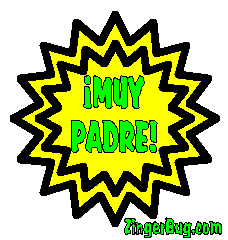 Click to get the codes for this image. Muy Padre Blinking Starburst, Spanish, Muy Padre Free Image, Glitter Graphic, Greeting or Meme for Facebook, Twitter or any forum or blog.