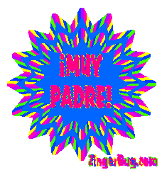 Click to get the codes for this image. Muy Padre Psychedelic Starburst, Spanish, Muy Padre Free Image, Glitter Graphic, Greeting or Meme for Facebook, Twitter or any forum or blog.