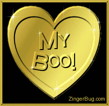 Click to get the codes for this image. My Boo Gold Heart Glitter Graphic, My Boo, Hearts, Love and Romance Free Image, Glitter Graphic, Greeting or Meme for Facebook, Twitter or any blog.