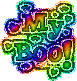 Click to get the codes for this image. My Boo Rainbow Glitter Text, My Boo, Love and Romance Free Image, Glitter Graphic, Greeting or Meme for Facebook, Twitter or any blog.
