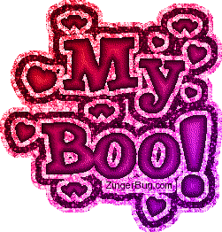 Click to get the codes for this image. My Boo Red Purple Glitter Text, My Boo, Love and Romance Free Image, Glitter Graphic, Greeting or Meme for Facebook, Twitter or any blog.