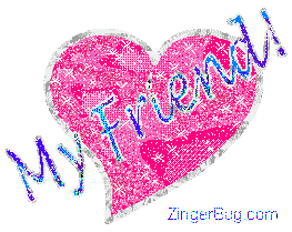 Click to get the codes for this image. My Friend Heart Glitter Text, Friendship, Hearts Free Image, Glitter Graphic, Greeting or Meme for any Facebook, Twitter or any blog.