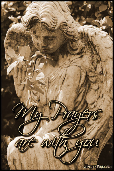 Click to get the codes for this image. My Prayers Are With You Angel, Sympathy  Memorial Glitter Graphic, Comment, Meme, GIF or Greeting