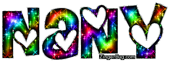 Click to get the codes for this image. Nany Rainbow Glitter Name With Hearts, Girl Names Free Image Glitter Graphic for Facebook, Twitter or any blog.