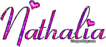 Click to get the codes for this image. Nathalia Pink And Purple Glitter Name, Girl Names Free Image Glitter Graphic for Facebook, Twitter or any blog.