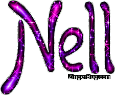 Click to get the codes for this image. Nell Pink Purple Glitter Name, Girl Names Free Image Glitter Graphic for Facebook, Twitter or any blog.