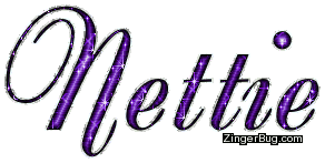 Click to get the codes for this image. Nettie Purple Glitter Name, Girl Names Free Image Glitter Graphic for Facebook, Twitter or any blog.