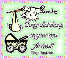 Click to get the codes for this image. Congratulations on your New Arrival Plaque Glitter Graphic, Baby Comments  Birth Announcements, Congratulations Free Image, Glitter Graphic, Greeting or Meme for any Facebook, Twitter or any blog.
