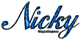 Click to get the codes for this image. Nicky Blue Glitter Name, Girl Names Free Image Glitter Graphic for Facebook, Twitter or any blog.