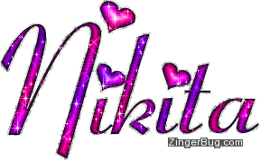 Click to get the codes for this image. Nikita Pink And Purple Glitter Name, Girl Names Free Image Glitter Graphic for Facebook, Twitter or any blog.