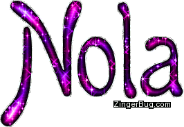 Click to get the codes for this image. Nola Pink Purple Glitter Name, Girl Names Free Image Glitter Graphic for Facebook, Twitter or any blog.