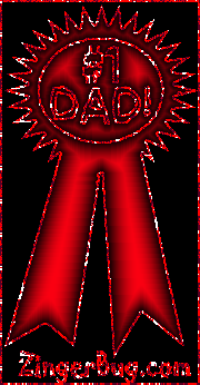 Click to get the codes for this image. Number 1 Dad Red Ribbon, Family, Fathers Day Free Image, Glitter Graphic, Greeting or Meme for Facebook, Twitter or any forum or blog.