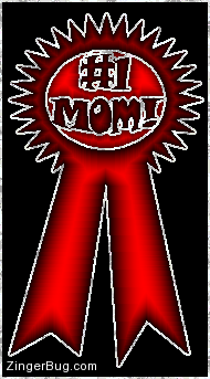 Click to get the codes for this image. Number 1 Mom Red Ribbon, Family, Mothers Day Free Image, Glitter Graphic, Greeting or Meme for Facebook, Twitter or any forum or blog.