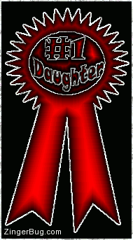 Click to get the codes for this image. Number One Daughter Red Ribbon, Family Free Image, Glitter Graphic, Greeting or Meme for any Facebook, Twitter or any blog.