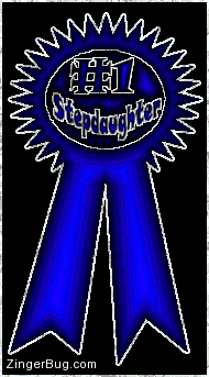 Click to get the codes for this image. Number One Stepdaughter Blue Ribbon, Family Free Image, Glitter Graphic, Greeting or Meme for any Facebook, Twitter or any blog.