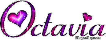 Click to get the codes for this image. Octavia Pink And Purple Glitter Name, Girl Names Free Image Glitter Graphic for Facebook, Twitter or any blog.