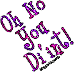 Click to get the codes for this image. Oh No You Diint Pink Purple Glitter Text, Oh No You Diint Free Image, Glitter Graphic, Greeting or Meme for Facebook, Twitter or any forum or blog.
