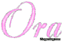 Click to get the codes for this image. Ora Pink Glitter Name, Girl Names Free Image Glitter Graphic for Facebook, Twitter or any blog.