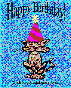 Click to get the codes for this image. Happy Birthday Cat, Birthday Animals, Animals  Cats, Happy Birthday Free Image, Glitter Graphic, Greeting or Meme for Facebook, Twitter or any forum or blog.
