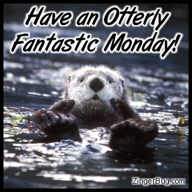 Click to get the codes for this image. This cute comment shows a funny sea otter with his paws sticking out of the water with both thumbs up. The comment reads: Have an Otterly Fantastic Monday!