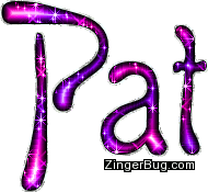 Click to get the codes for this image. Pat Pink Purple Glitter Name, Girl Names Free Image Glitter Graphic for Facebook, Twitter or any blog.