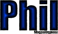 Click to get the codes for this image. Phil Blue Glitter Name, Guy Names Free Image Glitter Graphic for Facebook, Twitter or any blog