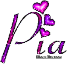 Click to get the codes for this image. Pia Pink And Purple Glitter Name, Girl Names Free Image Glitter Graphic for Facebook, Twitter or any blog.