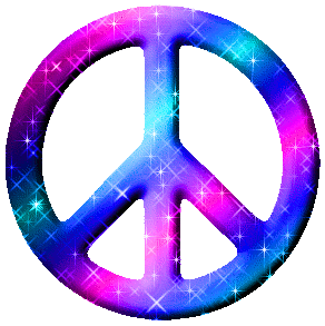Click to get the codes for this image. Pink Blue Glittered Peace Sign, Peace Signs Free Image, Glitter Graphic, Greeting or Meme.