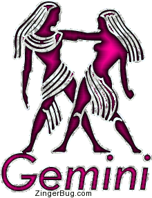 Click to get the codes for this image. This glitter graphic features the zodiac astrology sign for Gemini the twins.