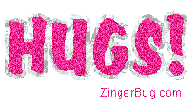 Click to get the codes for this image. Pink Hugs Glitter Text, Hugs and Kisses Free Image, Glitter Graphic, Greeting or Meme for Facebook, Twitter or any blog.