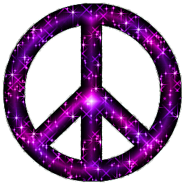 Click to get the codes for this image. Pink Purple Glitter Peace Sign With Silver Border, Peace Signs Glitter Graphic, Comment, Meme, GIF or Greeting