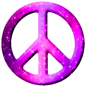 Click to get the codes for this image. Pink Purple Glittered Peace Sign, Peace Signs Free Image, Glitter Graphic, Greeting or Meme.