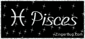 Click to get the codes for this image. Pisces Silver Stars Glitter Text, Pisces Free Glitter Graphic, Animated GIF for Facebook, Twitter or any forum or blog.