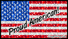 Click to get the codes for this image. Proud American Glitter Flag, Patriotic Free Image, Glitter Graphic, Greeting or Meme for Facebook, Twitter or any blog.