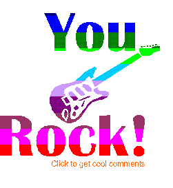Click to get animated GIF glitter graphics of the expression You Rock!